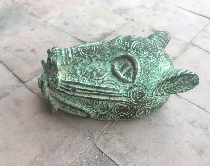 Benin Bronze Leopard Head Etsy