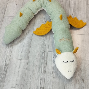 Dragon pillow, dragon decorative pillow, large dragon, soft dragon, personalized pillow, pillow with name, gift for a boy, gift for a girl