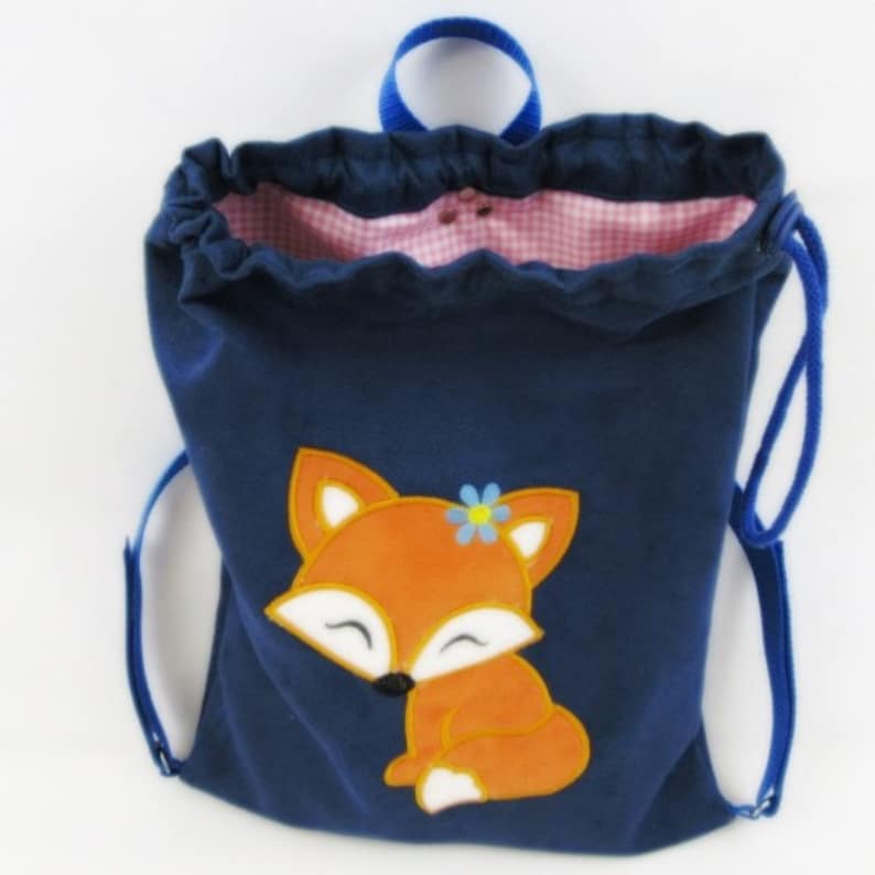 Backpack with fox personalized backpack gift for a girl backpack with a name bag with a name personalized gift