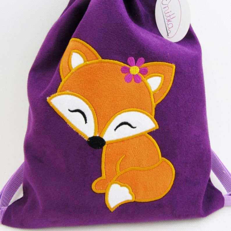 Backpack with fox personalized backpack gift for a girl backpack with a name bag with a name personalized gift