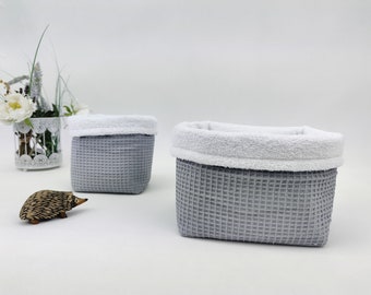 Handmade container for the changing table, organizer for the changing table, basket for cosmetics, diaper basket