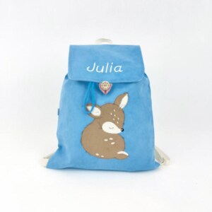 Personalized preschooler's backpack, backpack with a name, kindergarten backpack, backpack with a deer