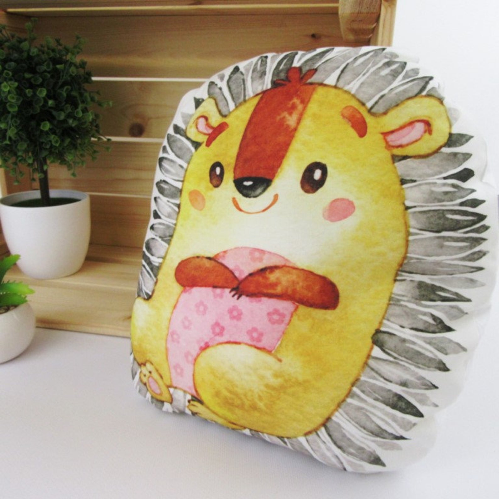 Hedgehog pillow Hedgehog mascot pillow mascot baby pillow Etsy
