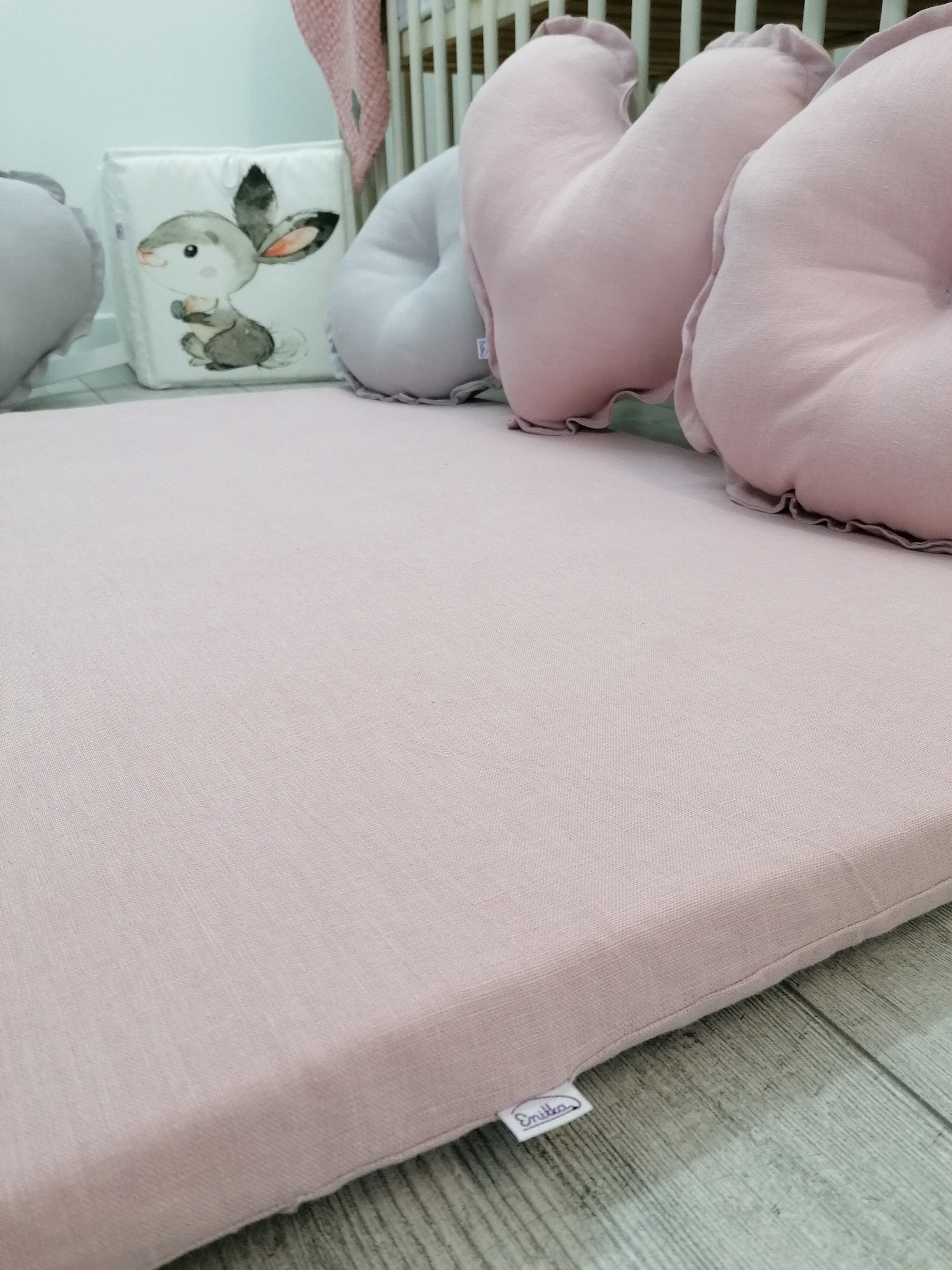 Linen Play Mat With Cover Allergy Play Mat Thick Play Mat Etsy