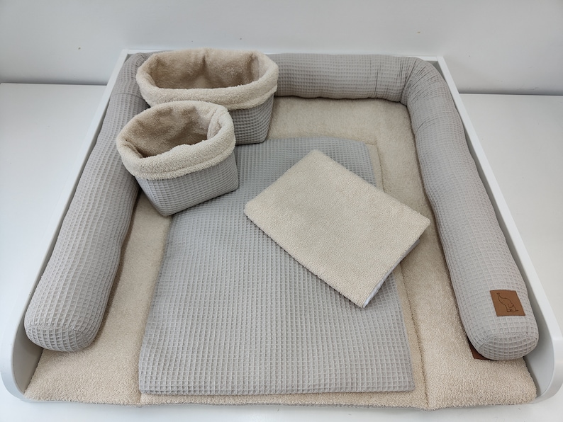 Matelas à langer, matelas à langer, tapis de table à langer, cadeau baby shower, cadeau nouveau né Set 4