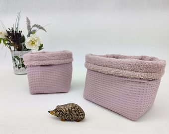 Handmade container for the changing table, organizer for the changing table, basket for cosmetics, diaper basket