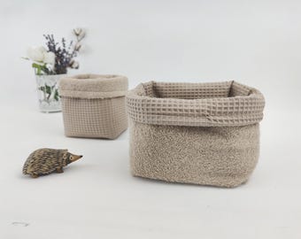 Handmade container for the changing table, organizer for the changing table, basket for cosmetics, diaper basket