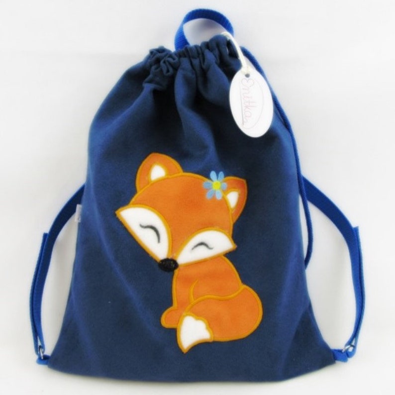 Backpack with fox personalized backpack gift for a girl backpack with a name bag with a name personalized gift