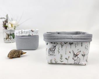 Handmade container for the changing table, organizer for the changing table, basket for cosmetics, diaper basket