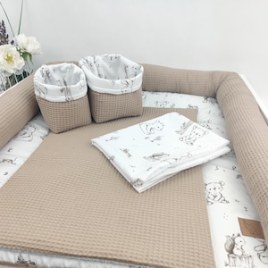 Wickelauflage, Wickelauflage, Wickelset, Geschenk für ein Neugeborenes, Babyausstattung, Wickelauflage mit Teddybären, Waldtieren