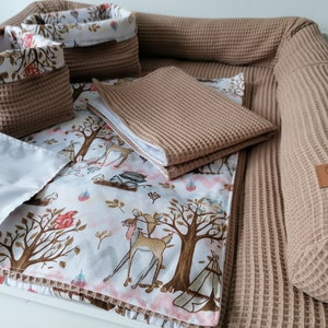 Changing mat, changing mat, changing set, gift for a newborn, baby equipment, changing mat with teddy bears, forest animals