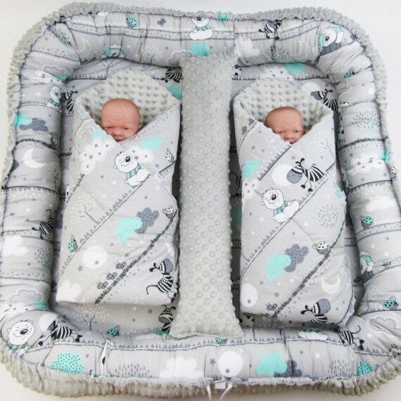 Set for Twins Cocoon for Twins Mat for Twins Cot for Twins Etsy