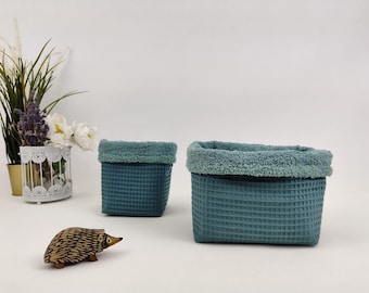 Handmade container for the changing table, organizer for the changing table, basket for cosmetics, diaper basket