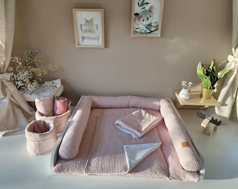 Changing mat, changing set, gift for a newborn, baby equipment, baby shower gift, changing mat for a girl, pink changing table,