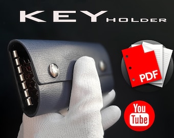 Patrón PDF para cartera llavero de cuero