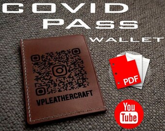 Patrón PDF de cartera tarjetero minimalista de piel (descarga digital)