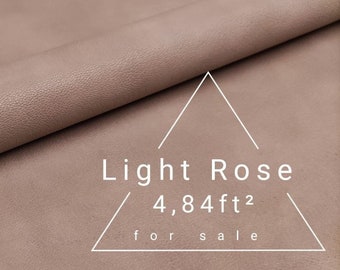 Light Rose Italian Goat Leather Hide for Crafts and DIY Projects - Premium Soft and Supple Skin Leather