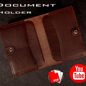 Document Holder Pattern / PDF Wallet Leather / Card Holder Pattern /  Leather Pattern / Template Wallet / Passport Case PDF / PDF Tutorial 