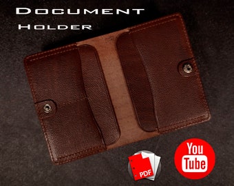 Reisepasshülle, Dokumentenhalter, Reisebrieftasche, digitales PDF, Muster