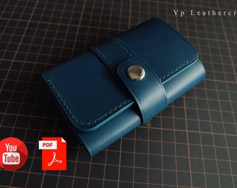 Patrón de billetera con llavero triple y tutorial en video