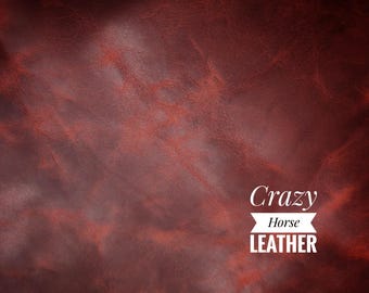 Crazy horse brown leather cowhide skin  with defects