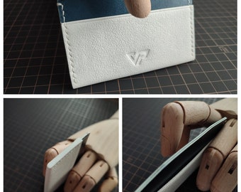 Handmade Leather Cardholder with Custom Engraving - Personalized Minimalist Wallet