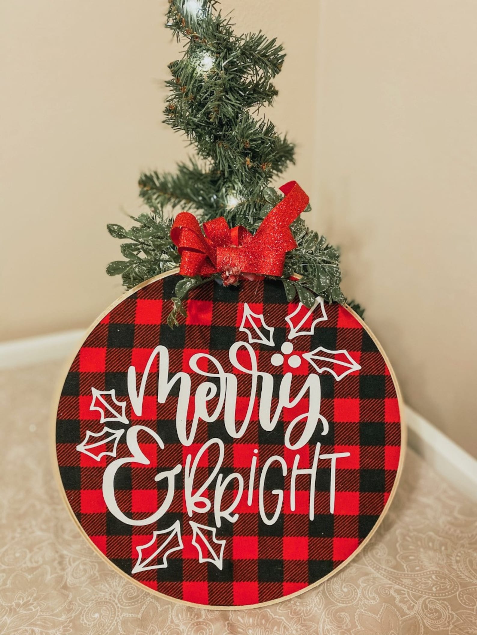 Door hanger / Christmas decoration christmas wreath | Etsy