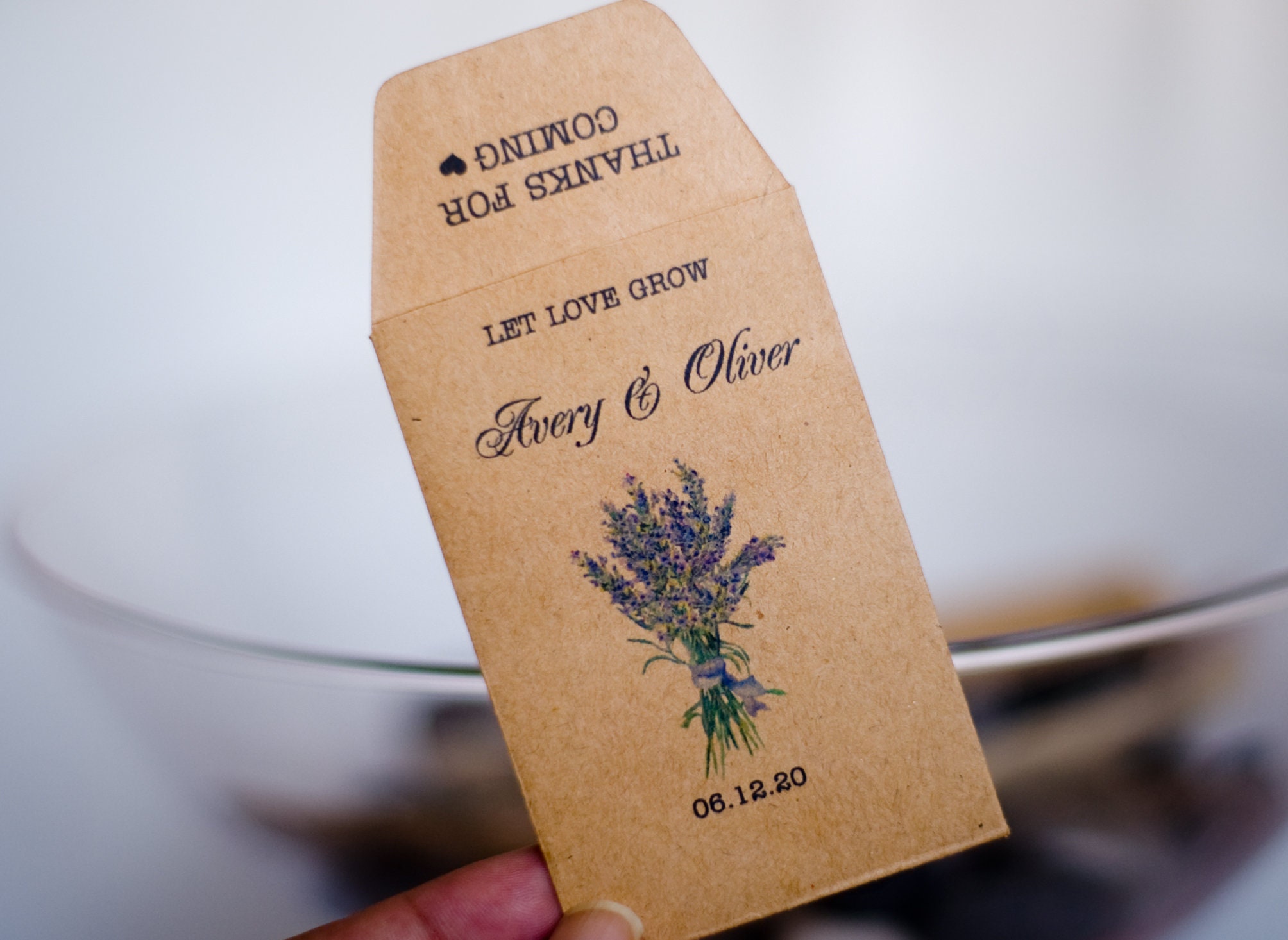 Lavender Seed Packets Custom Seed Packets Wedding Favors Etsy