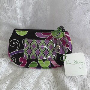 売れ筋介護用品も！ Vera Bradley New W/ Tags Purple Punch Brown Clip Zip ID Case バッグ