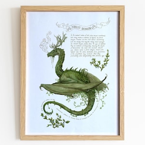 Walddrache | Kunstdruck | Wanddekoration | Poster