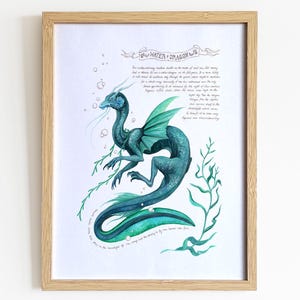 Waterdraak | Kunstdruk | Muurdecoratie