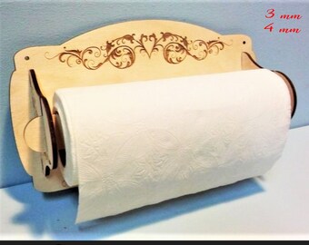 Wooden Napkin Holder laser cut ,long Napkin holder svg dxf, SVG Bundle Vector drawing , kitchen  orgnizer laser cut, 3 mm and 4mm thickness