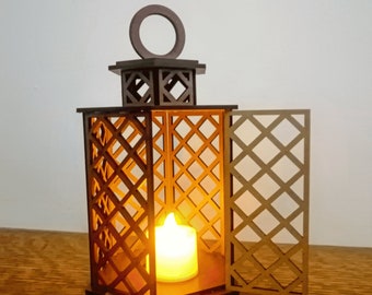 drewniana latarnia dekoracyjna svg wycinana laserowo, Dekoracyjny świecznik svg szablon Lampki nocne, Drewniana lampa stołowa, Żyrandol lampy svg vector