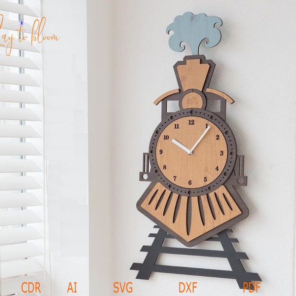 DXF files for laser Wooden Wall Clock , Vector projects for CNC router and laser cutting, cnc Cut Vector, Livingroom Decorative Tools