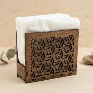 Napkin Holder Laser Cut Pattern, SVG DXF CNC Files
