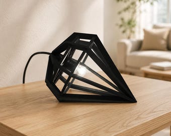 Laser Cut Diamond Lamp, Wooden Pendant Light Template (Digital Download)