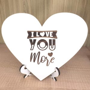 Heart-Shaped photo sign Display Stand Laser Cut File - sign Design for DIY Crafts, Wedding decor, and Gifts Growforge Ready SVG 3mm and 6mm