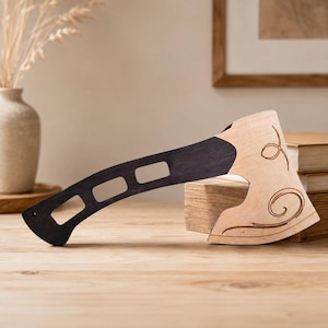 wooden Axe for decoration Laser Cut Files, gloweforge Vector Design SVG