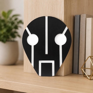 Mask Wall Decor Android Robot SVG, 3D Multilayer Laser Cut Digital Download