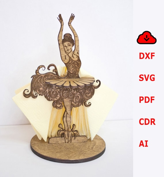 Soporte de servilleta cortado con láser,Tissue Box corte láser,Tissue Box  cdr,Vector organizador de bolsa de cocina,Soporte para