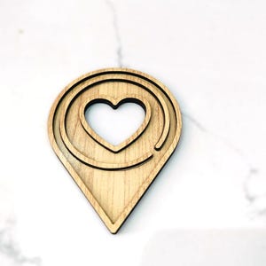 3D Lage Pin mit Herz SVG - 3D Herz Karte Pin dxf - Laser Cut Vorlage - DIY Geschenk, Hochzeit - Scrapbook Projekt - Cricut DIY Home Decor