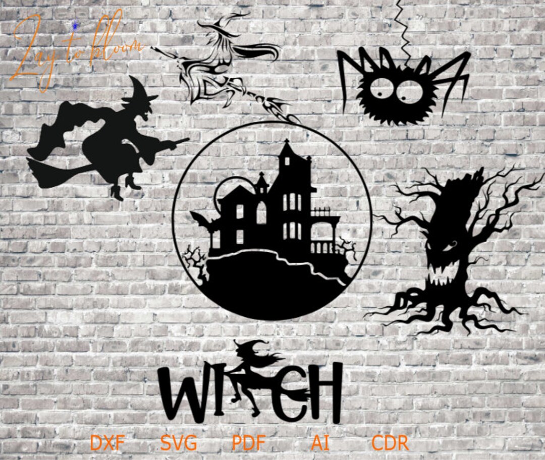 Pack Halloween File Cdr SVG Dxf for Laser Engraving Machines - Etsy