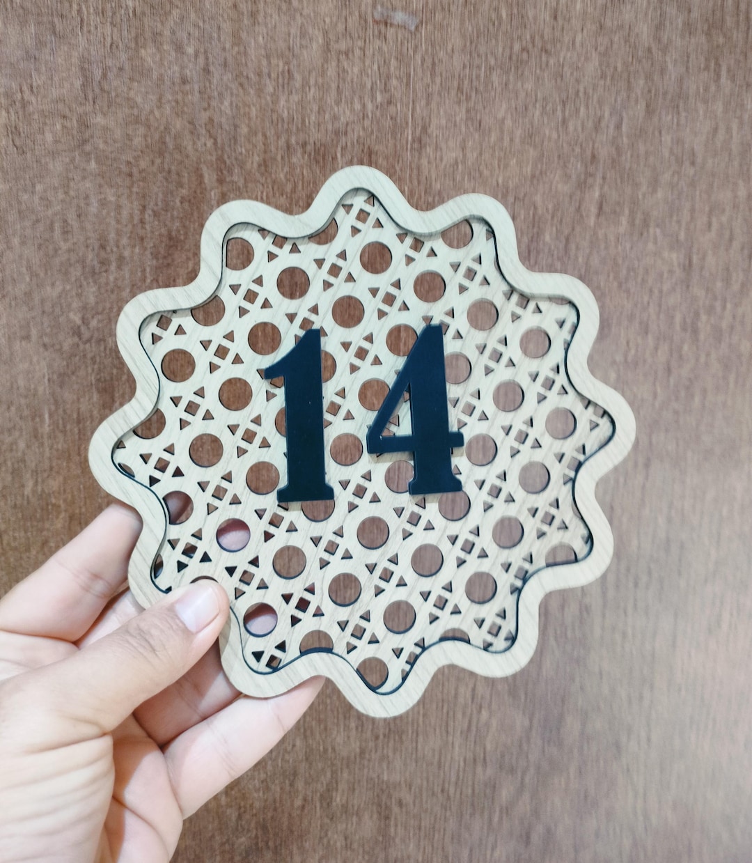 Rattan House Number Sign SVG | Layered Door Number Digital File ...