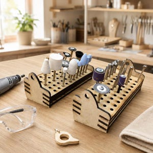 Wooden Tool Stand, 3mm Laser Cut Organizer SVG DXF
