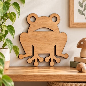 Frog SVG, 300 × 300 mm Laser Cut File with DXF and AI Formats