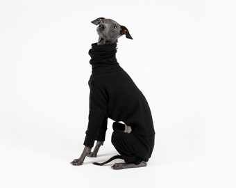 Warm & Soft Jumpsuit for Italian Greyhounds and Whippets | Black