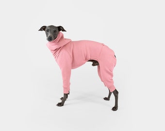 SHARK Hoodie Jumpsuit for Italian Greyhounds | Flamingo Pink