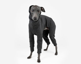Warm & Soft Jumpsuit for Italian Greyhounds and Whippets | Melange Gray