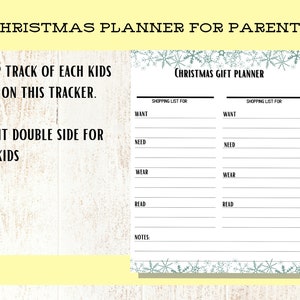 4 Gift Rule Christmas Printable / Printable Christmas List / Holiday ...