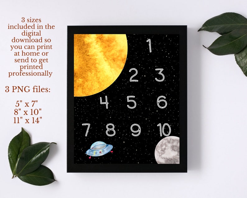 Printable Kids Wall Art / Space Stars and / Space Etsy